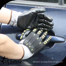 SRSAFETY 13G gestrickt Liner Nitril beschichtet mechanischen Handschuh geschnitten 5, TPR Handschuhe